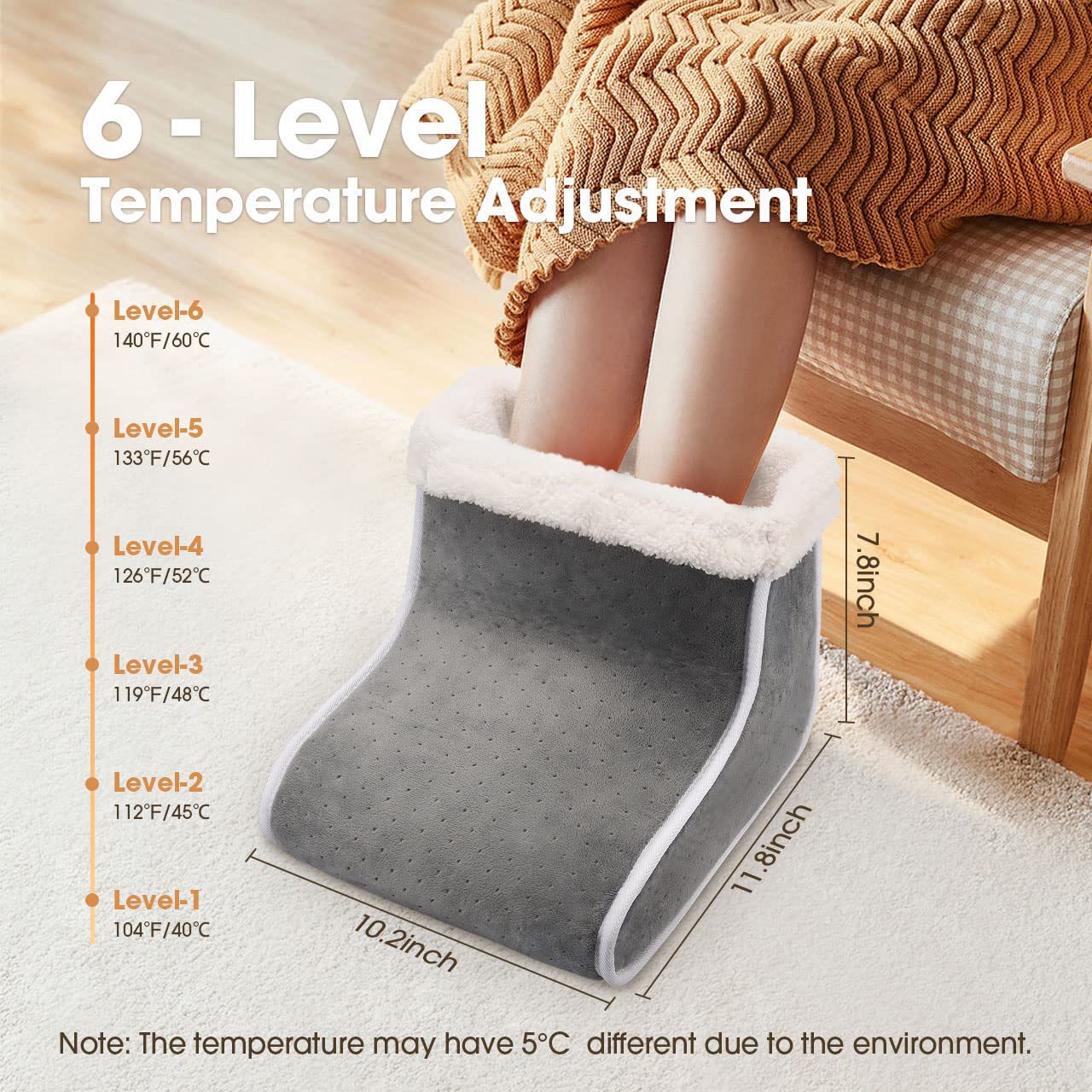 Winter Preferred Electric Heating Heated Shoes Plug-in Feet Warmer