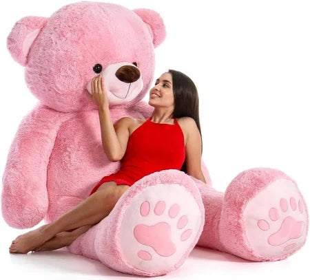 Tedstree 4 Feet Teddy Bear/high quality/neck brow/cute and soft teddy bear - 120 cm  (Pink)